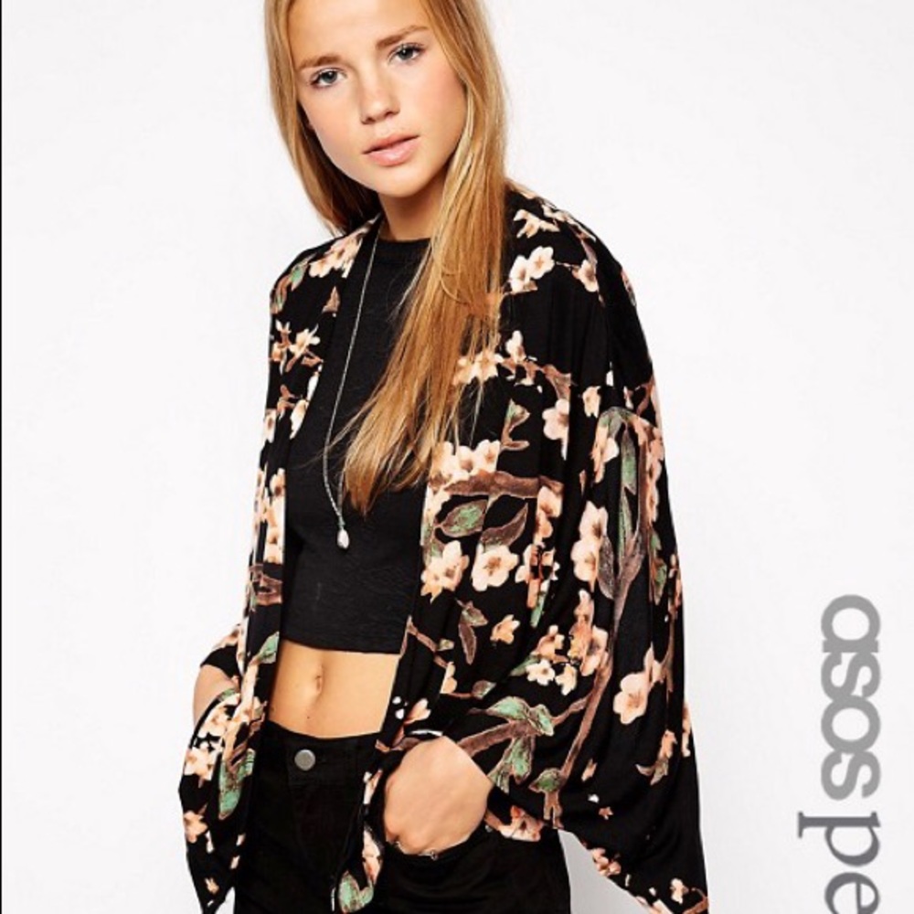 ASOS PETITE Japanese Floral Kimono